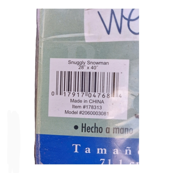 Large Snowman Welcome Applique Flag #3081 Snuggly Snowman - Picture 9 of 9